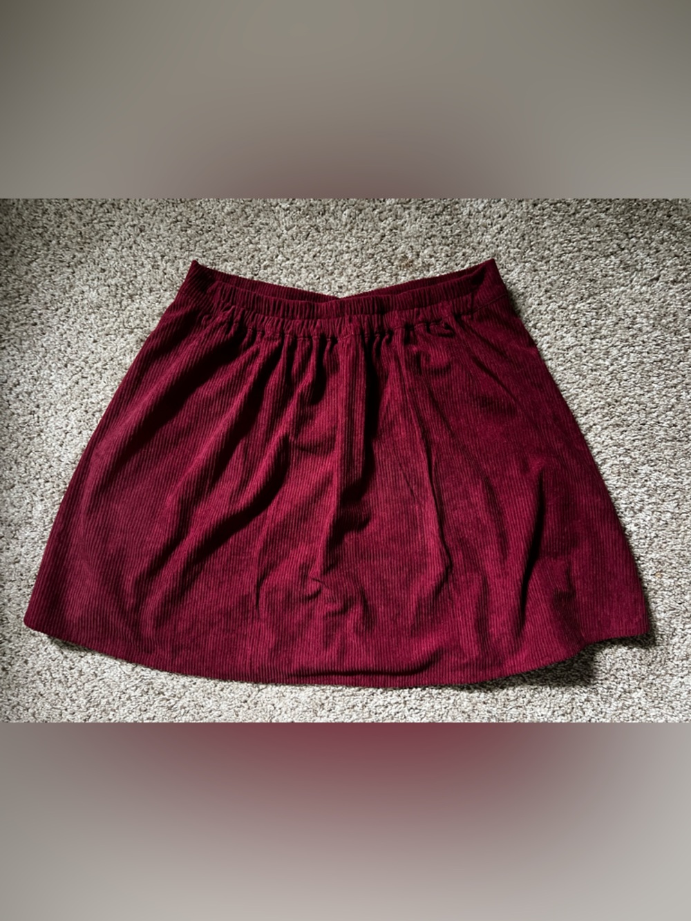 NWOT Button Down Front A-Line Corduroy Mini Skirt - Picture 2 of 5